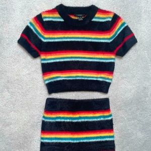 Fuzzy 2 Piece Rainbow Set